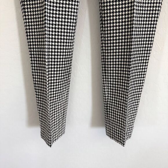 Talbots Bold Houndstooth Chatham Stretch Ankle Pant Black White Size 10 - Picture 9 of 12